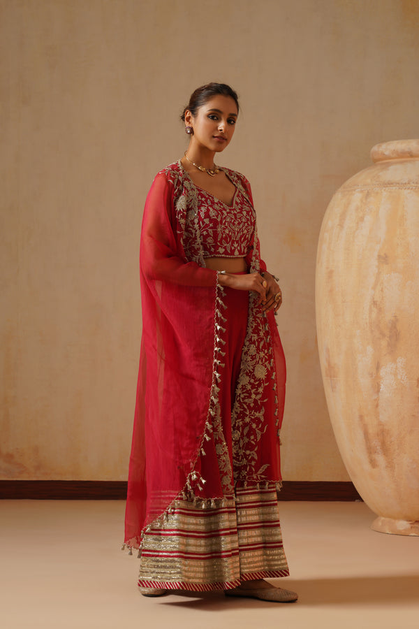 Dori Kardana Cape with Bustier & Sharara