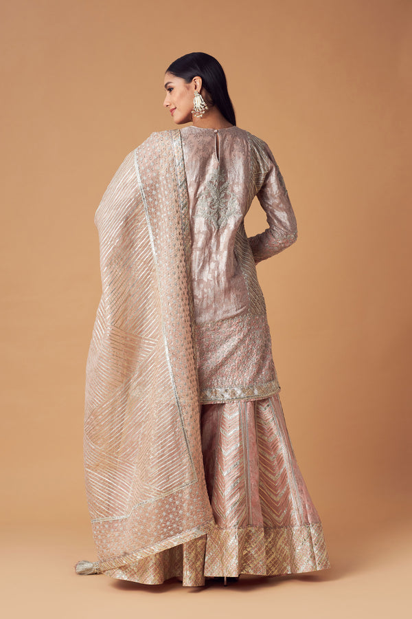 Dori Jaal Short Kurta & Sharara