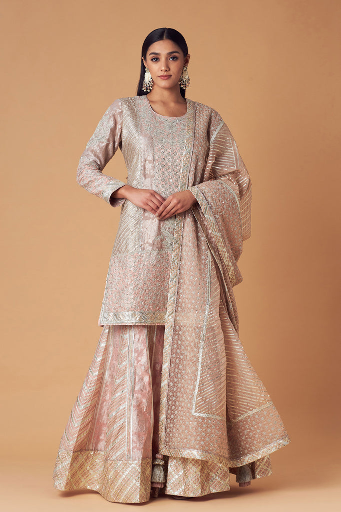 Dori Jaal Short Kurta & Sharara