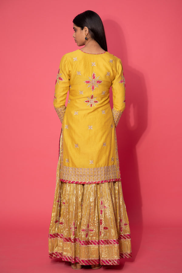 Patchwork Short Kurta & Sharara