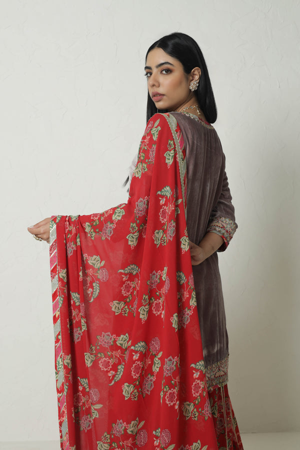 Medley Short Kurta & Sharara with Dupatta