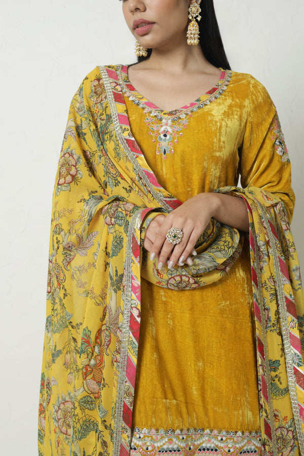 Medley Short Kurta & Sharara with Dupatta