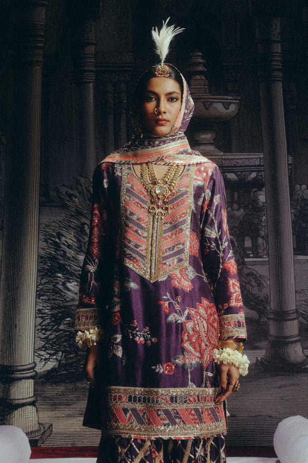 Turret Printed Short Kurta Sharara