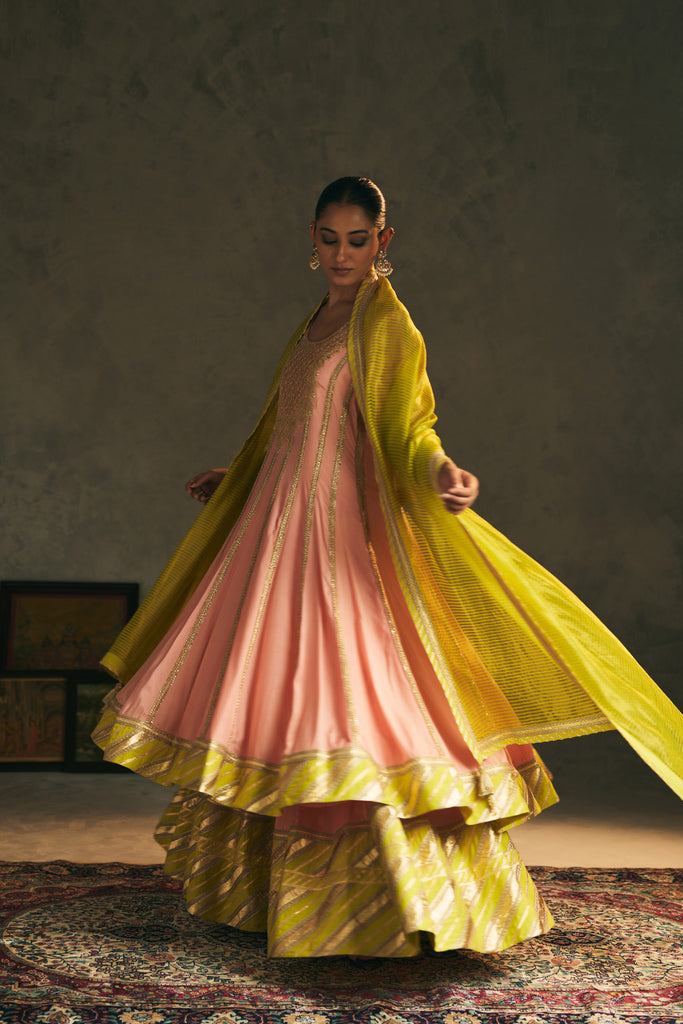 Marodi Long Kaleedar with Sharara