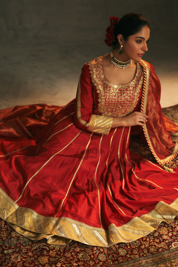 Marodi Long Kaleedar with Sharara