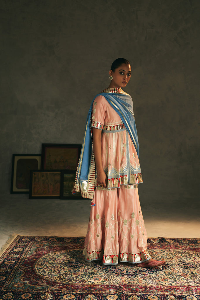 Noya Peplum Kurta with Gharara