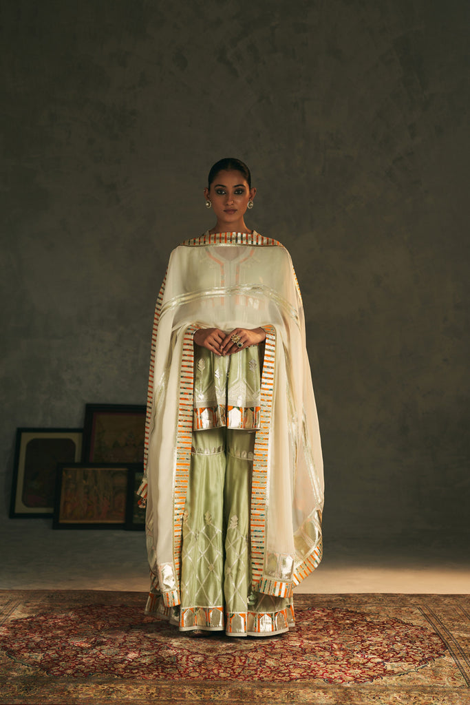 Noya Peplum Kurta with Gharara