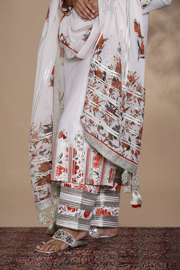 Amna Long Kurta with Wide Straight Pants