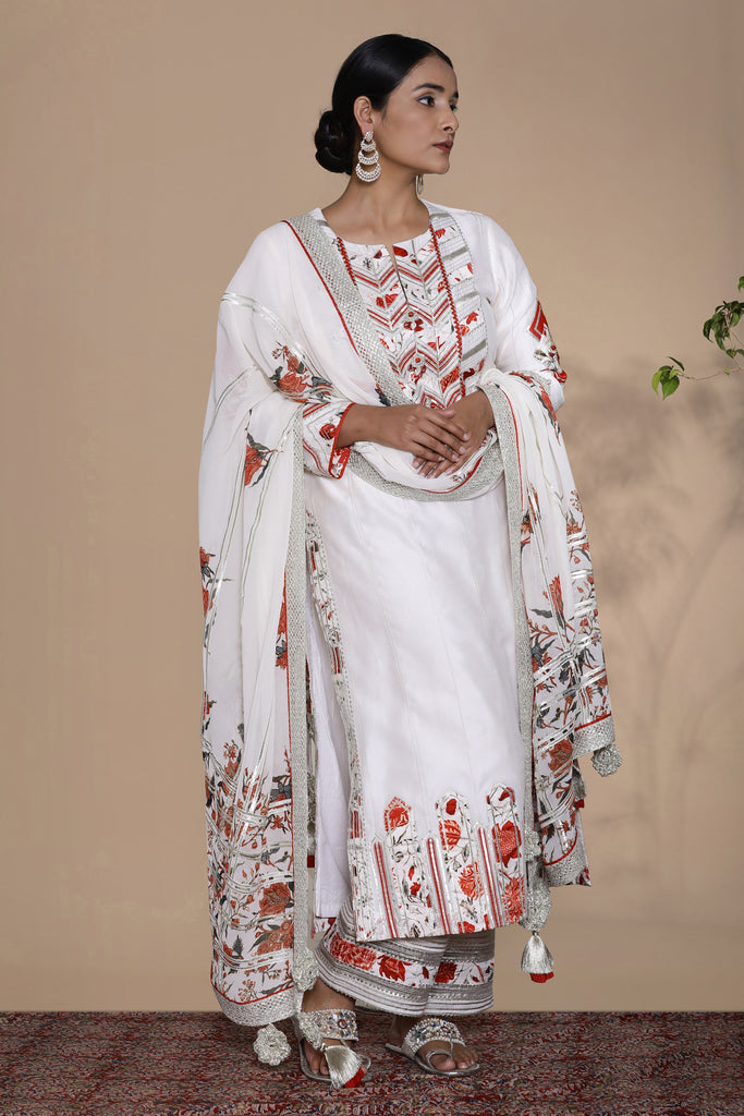 Amna Long Kurta with Wide Straight Pants