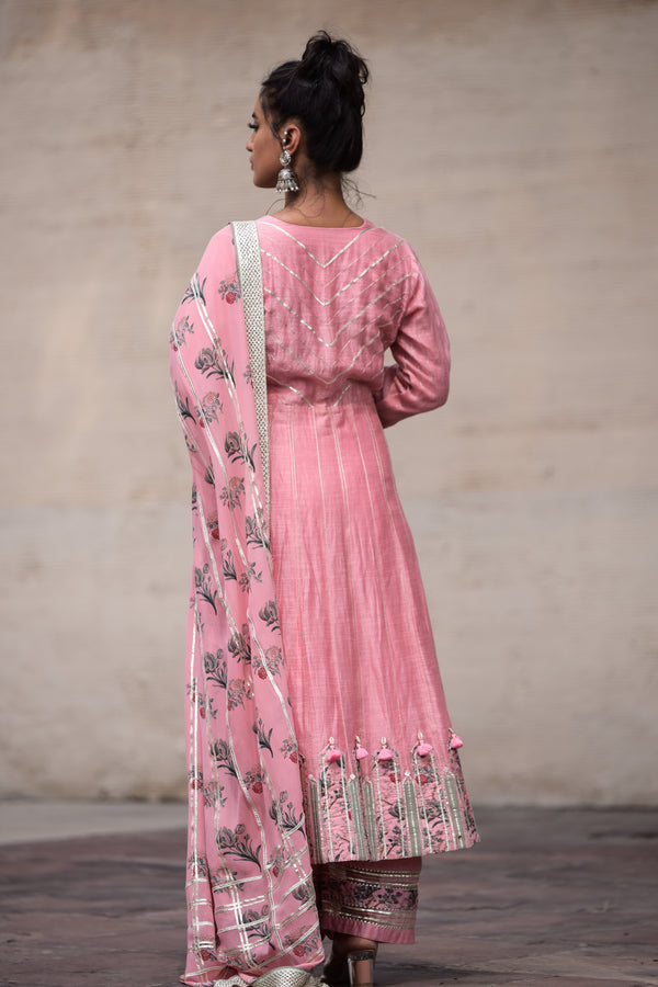 Amna Long Kurta with Wide Straight Pants