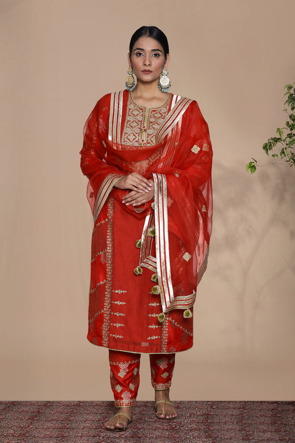 Mahira Long Kurta with Straight Pants