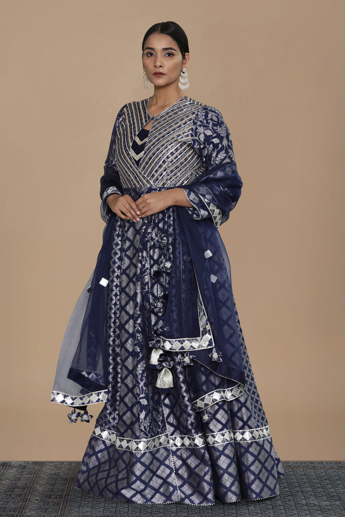 Zubeda Keyhole Kaleedar With Slip and Dupatta