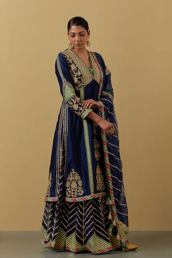 Albanian V Neck Kurta & Sharara