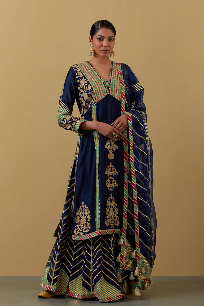 Albanian V Neck Kurta & Sharara