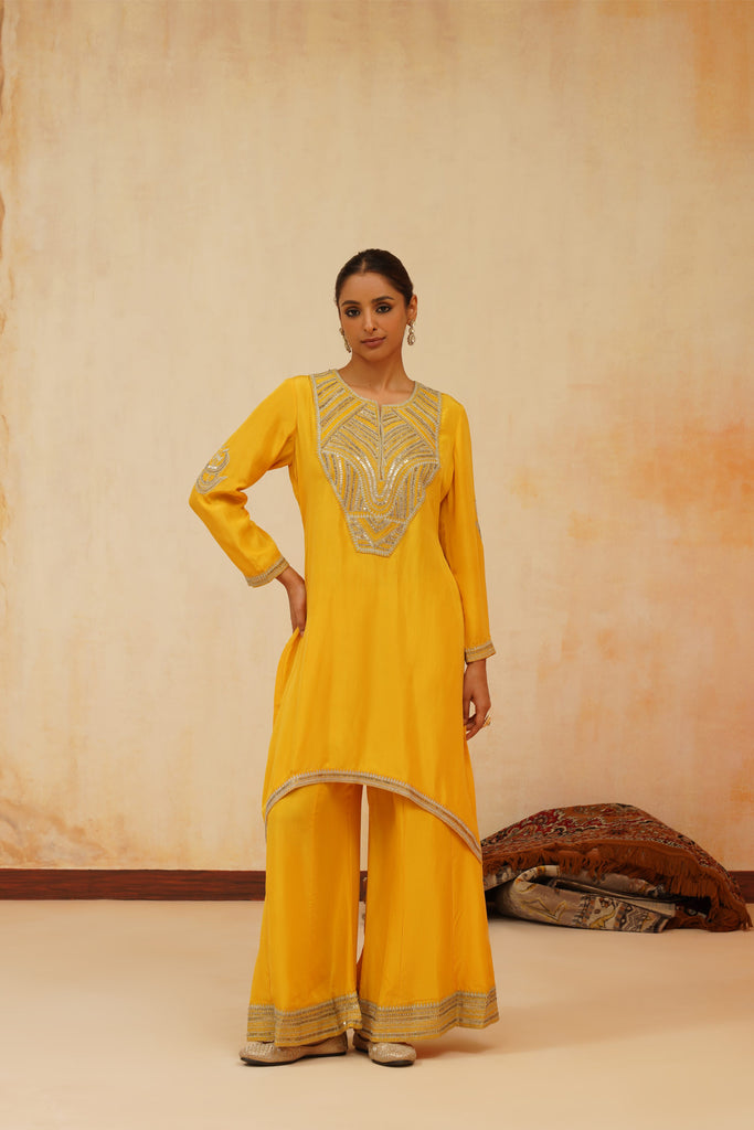 Dori Kurta with Pleated Sharara & Dupatta