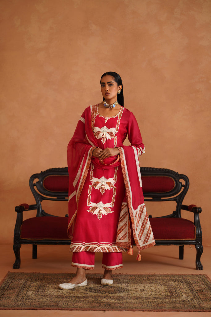 Ajrakh Dori Long Kurta with Pants