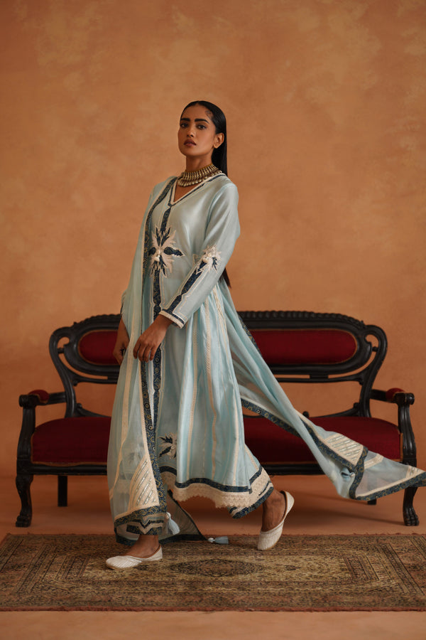 Ajrakh Dori Side Pleat with Pants