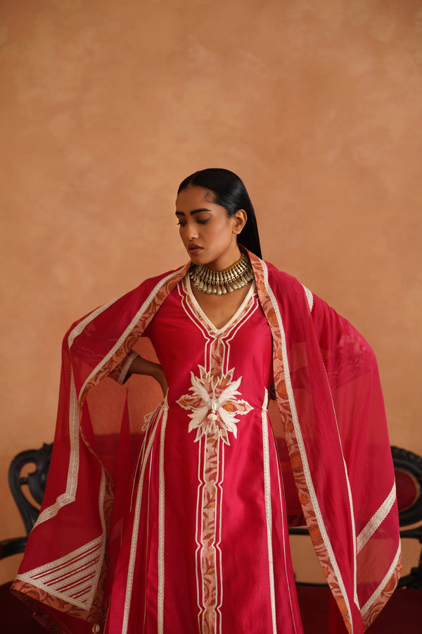 Ajrakh Dori Side Pleat with Pants