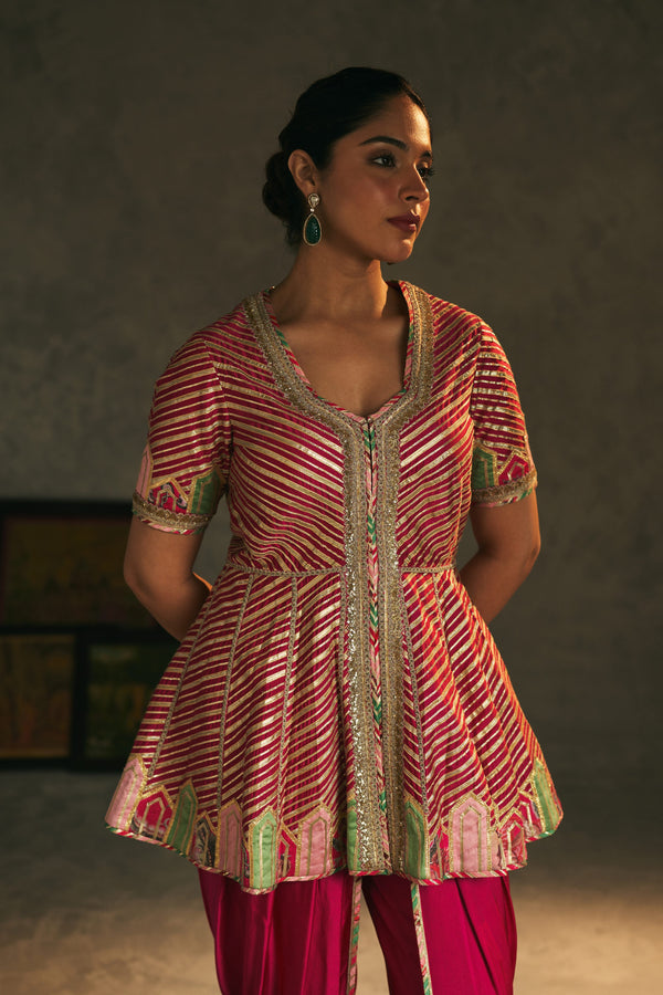 Turret Peplum with Dhoti Pants