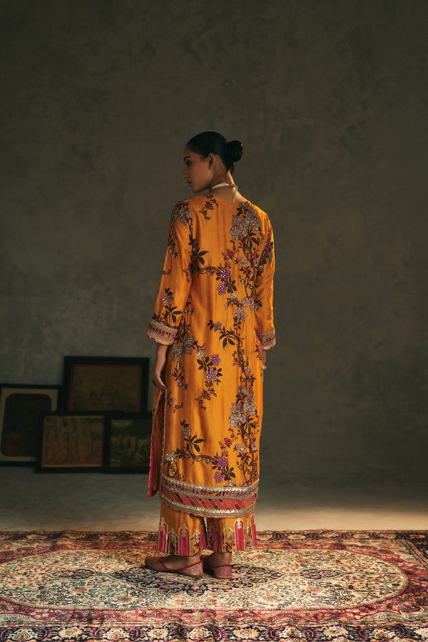 Turret Printed Long Kurta with Pants