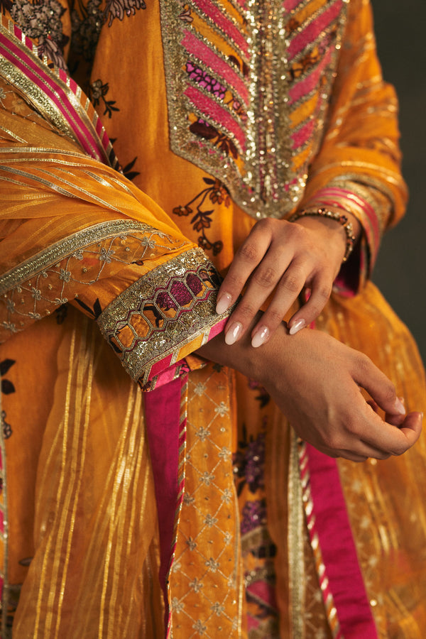 Turret Printed Short Kurta Sharara