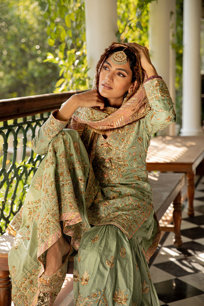 Saba Short Kurta & Sharara