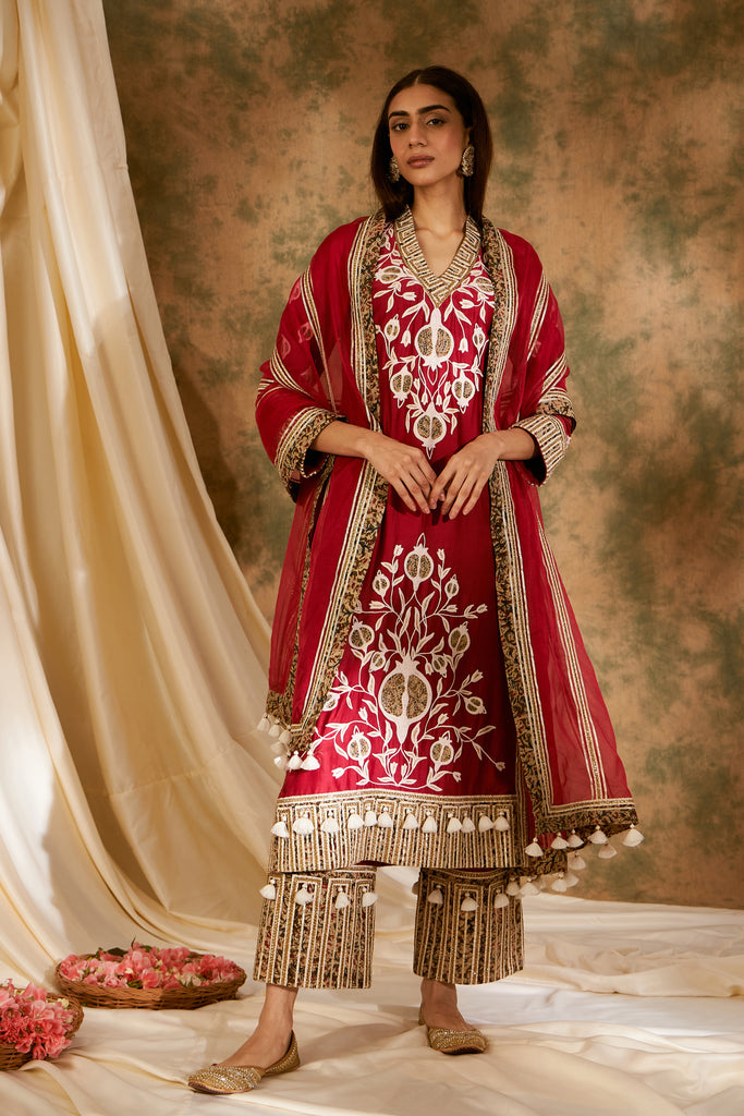 Anaar Long Kurta with Wide Pants