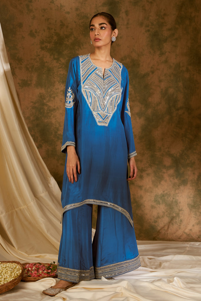 Dori Kurta with Pleated Sharara & Dupatta