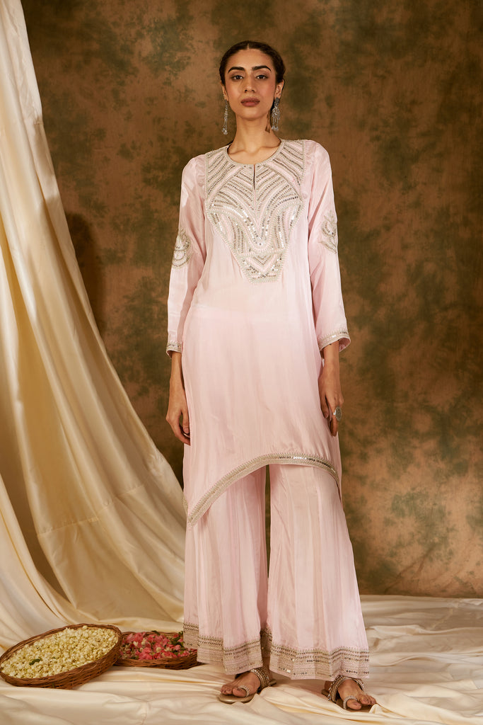 Dori Kurta with Pleated Sharara & Dupatta