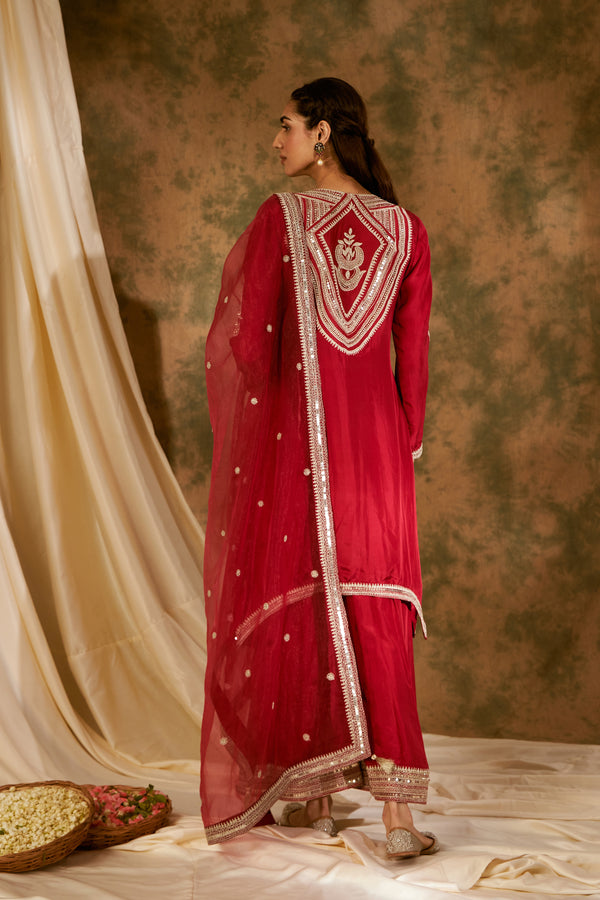 Dori Kurta with Pleated Sharara & Dupatta