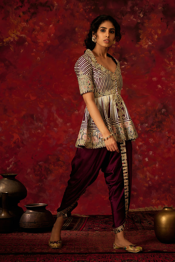 Naina Peplum with Dhoti Pants